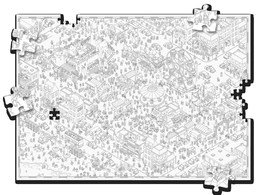 MicroMacro Jigsaw Puzzle - Funfair - EN